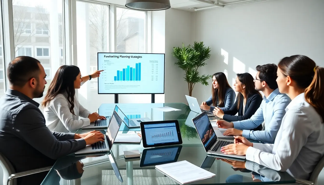 diverse team discussing effective tax planning in a modern office.